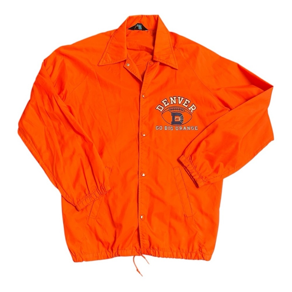 Vintage Broncos Champion 60s 70s Go Big Orange Denver Broncos windbreaker Large